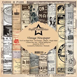 Scrapbookingpapper - 15x15cm - Vintage Newspaper