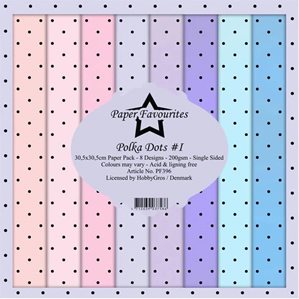 Scrapbookingpapper - 30x30cm - Polka Dots 1
