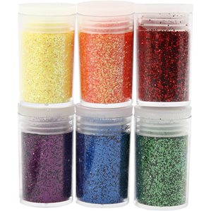 6-Pack Glitter - Mixade färger - 30g