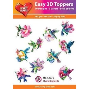 Easy 3D - Toppers - Glitter - Hummingbirds
