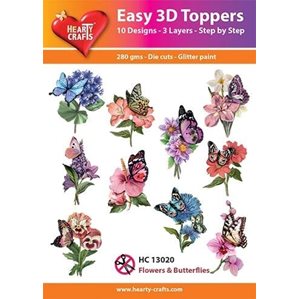Easy 3D - Toppers - Glitter - Flowers & Butterflies