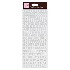 Outline Stickers - Traditional Alphabet - Silver