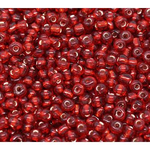 Röda genomskinliga glaspärlor - 100g - Ca 1500st - 4mm
