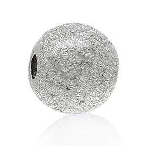 Akrylpärlor - Glittriga Silver - 6mm - 1000st