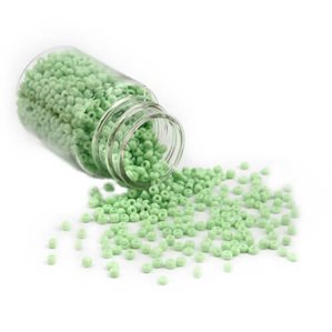 Glaspärlor i burk - Seed Beads - 2mm - 30g - Mintgrön