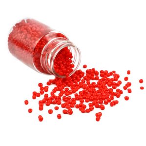 Glaspärlor i burk - Seed Beads - 2mm - 30g - Röd