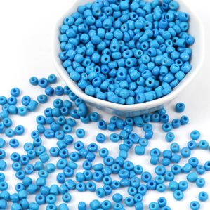 Glaspärlor - Seed Beads - 4mm - 100g - Blå
