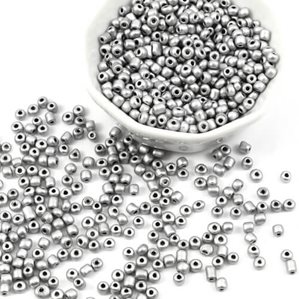 Glaspärlor - Seed Beads - 3mm - 50g - Silver