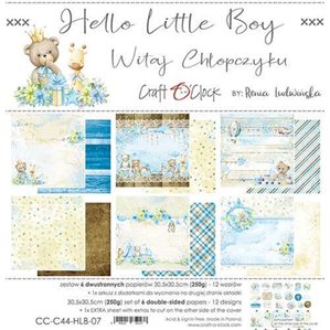 Scrapbookingpapper - 30x30cm - Hello Little Boy