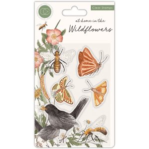 Clearstamps - At home in the wildflowers - Bees & Butterflies