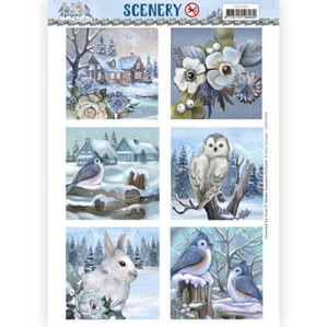 Die Cut Toppers - Scenery - Awesome Winter Square