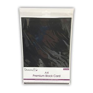 Enfärgad Cardstock A4 - 10st ark - Svart