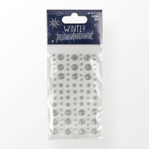 Glitter Enamel Dots - Winter Wonderland