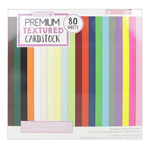 Cardstock - 30x30cm - Mixade färger - 80st ark