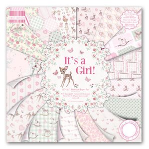 Paper pad - Its a girl - 30x30cm - 48st cardstock