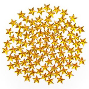 Rhinestones - Stjärnor - Guld - 100st