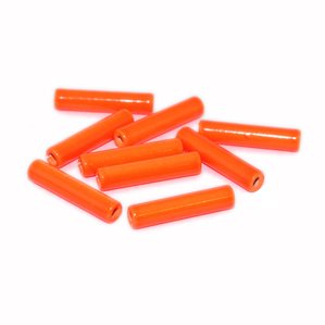 Mässingstuber - 15mm - 10st - Fluo Orange