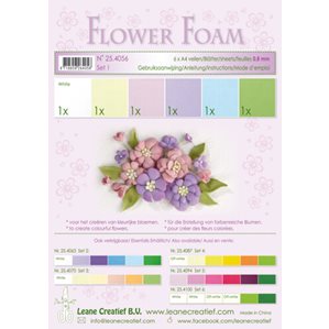 Flower Foam - A4 - 6st ark - Pastel Set 1