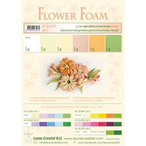 Flower Foam - A4 - 6st ark - Salmon Set 3