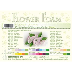Flower Foam - A4 - 10st ark - Offwhite