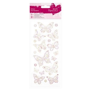 Glitter Dot Stickers - Butterflies