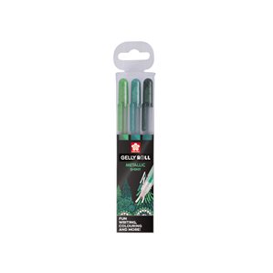 3-Pack - Gelly Roll Basic - Gel Pens - Forest
