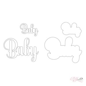PY Hobby Dies - Baby - Med bakgrund - 6,5 & 3,5cm