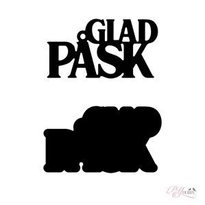 PY Hobby Dies - Glad Påsk - Med bakgrund - 6 x 3,2cm