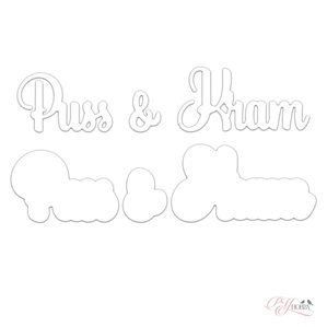 PY Hobby Dies - Puss & Kram - Med bakgrund - 9,1 x 2cm