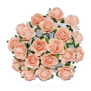 Pappersrosor - 1,5cm - 50st - Vintage rosa
