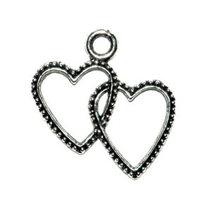 Storpack charms - Entwined hearts - 40st