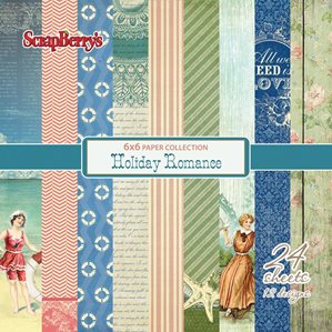 Pappersblock - Scrapberrys - 15x15cm - Holiday Romance - 24st ark