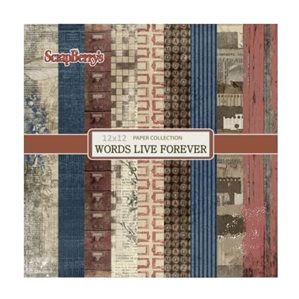 Scrapbookingpapper - 30x30cm - Words Live Forever