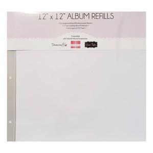 Scrapbook refills - plastfickor till 30x30cm album