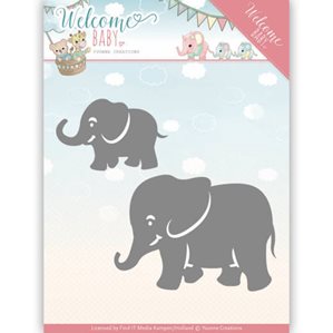 Yvonne Creations Die -  Welcome Baby - Little Elephants
