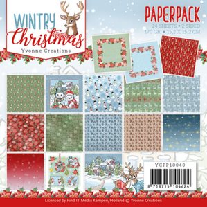 Papersblock - 15x15cm - Wintry Christmas