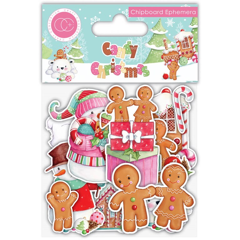Chipboard - Självhäftande - Candy Christmas