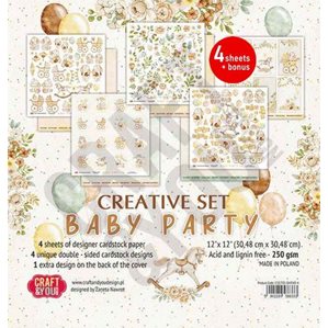 Paper pack - Craft & You - Baby Party Creative Set - 30x30cm