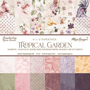 Pappersblock - Maja Design - Tropical Garden - 15x15cm