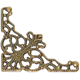 Storpack Metallhörn 50st - Antik guld - Små