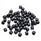 Små fyrkantiga pärlor med siffror - Svarta - 300st