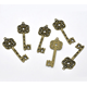 Charms - Nyckel - Antik guld - 5,9cm - 10st