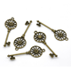 Charms - Nyckel - Antik guld - 6,4cm - 10st