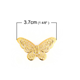 Metalldekorationer - Guldiga fjärilar - 3,7cm - 25st
