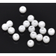 Akrylpärlor - Vita med pärlemoryta - 4mm - 2000st
