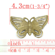 Metallfjärilar - Antik guld/Brons - 25st