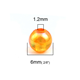 Akrylpärlor - Orange - 6mm - 1000st