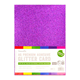 A5 Premium Adhesive Glitter Card - Rainbow Bright - 130gsm - 12st