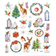 Ark med stickers 15x16,5cm - Christmas time