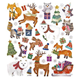 Ark med stickers 15x16,5cm - Winter animals